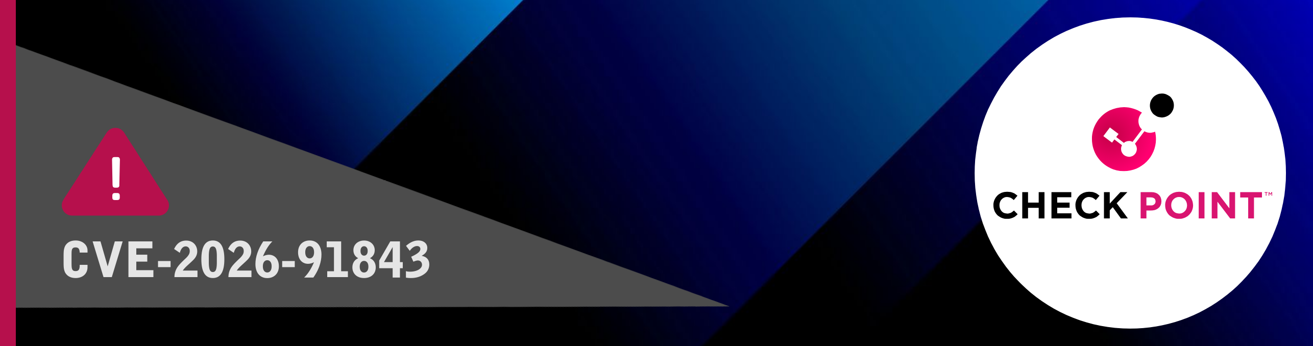 Attēlā CVE kods un Check Point logo